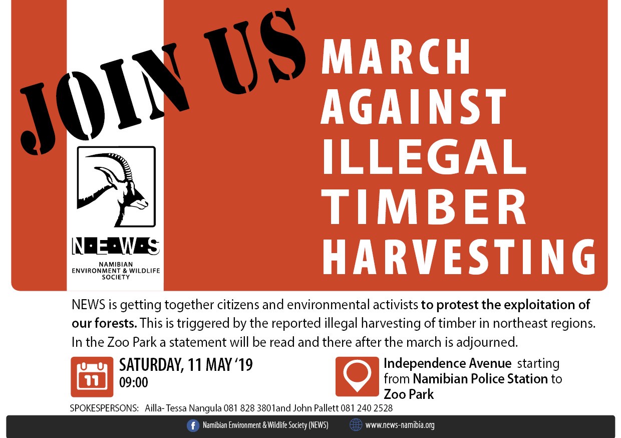 March against Illegal Timber Harvesting Namibia