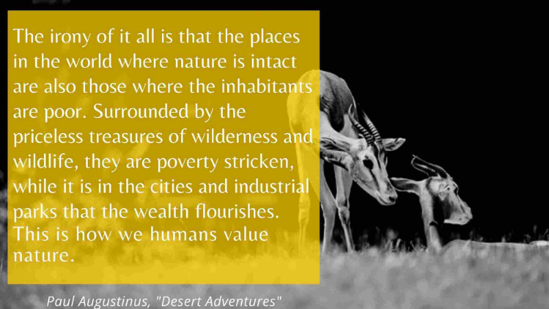 This is how we humans value nature